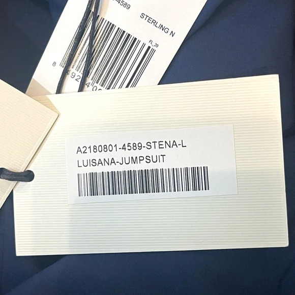 ALEXIS Luisana Side-Stripe Silk Jumpsuit Large - Picture 7 of 12